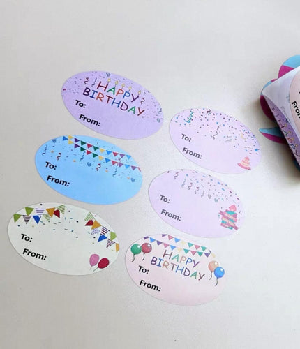 Stickers (Happy Birthday: Party Design - Oval HBPDO2) 6s