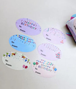 Stickers (Happy Birthday: Party Design - Oval HBPDO2) 6s