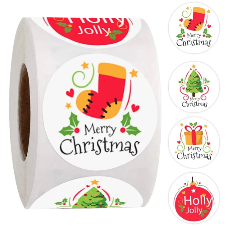 Stickers (Christmas - Round Shape) 25mm 8s