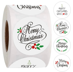 Stickers (Christmas - Round Shape) 25mm