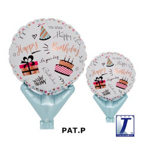 5" Foil Round Happy Birthday Party (NP)