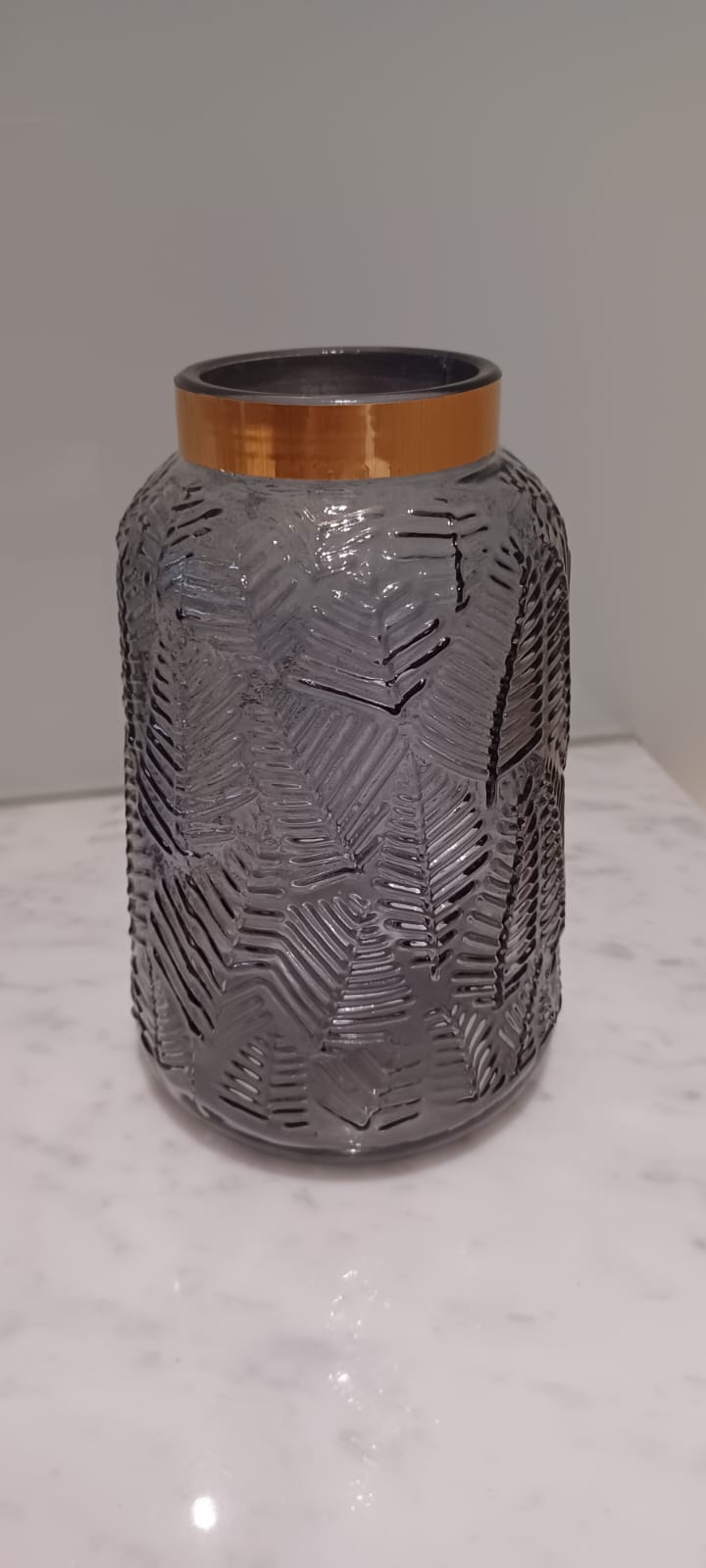 Tinted Vase with Gold Rim