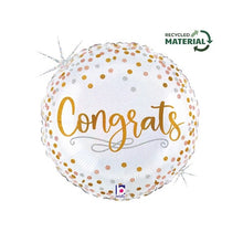 18" round Congrats Gold Confetti (PK) BL26182