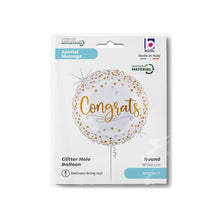 18" round Congrats Gold Confetti (PK) BL26182