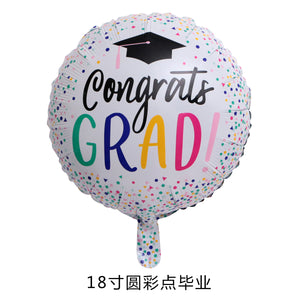 18" round Graduation (White)