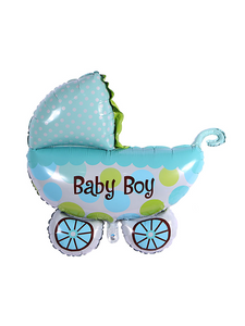 20” Baby Boy Pram foil balloon x 1 (Flat pack)