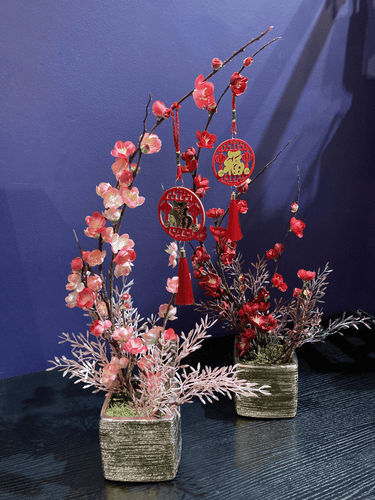 Artificial floral arrangement - Square Container