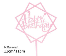 Acrylic Topper: Happy Birthday Design (DM with Star)