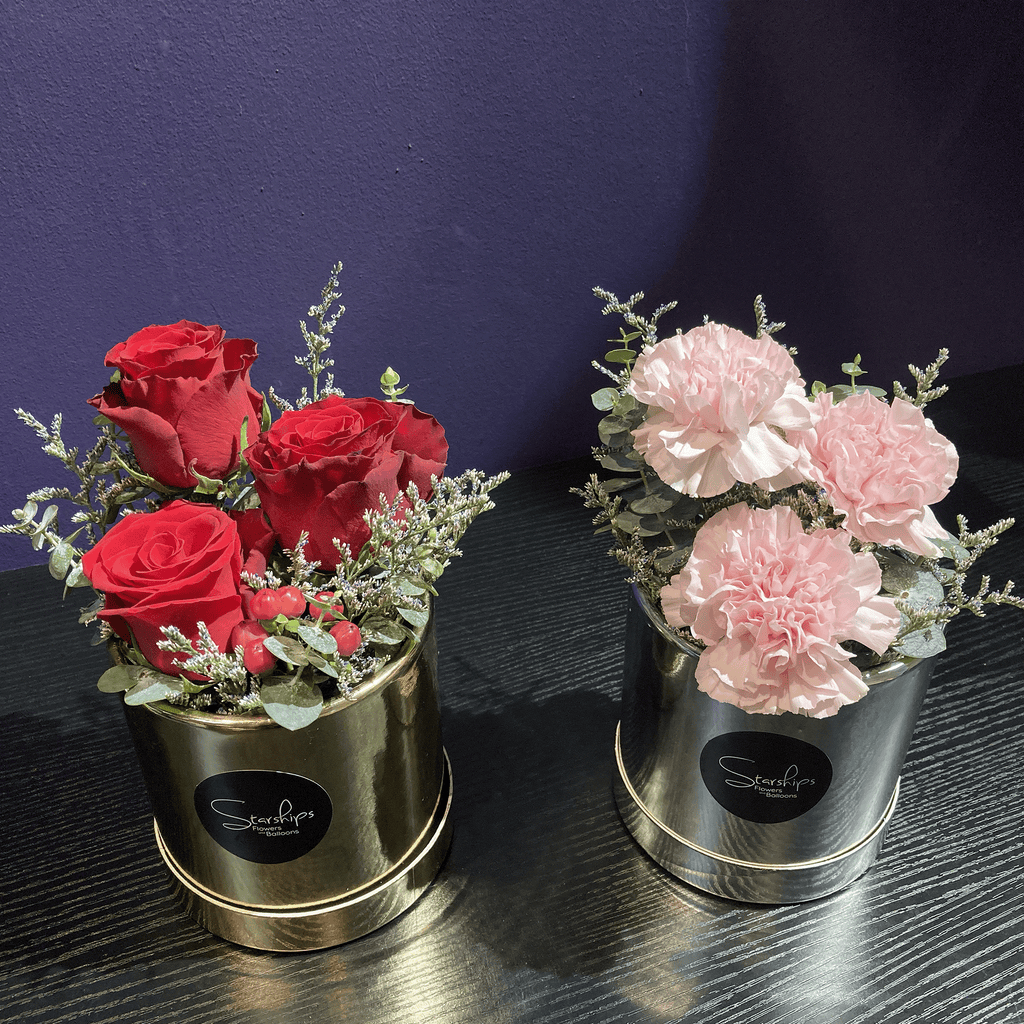 (RDBB-FF-S) Round Bloom Box - Fresh Flower – Starships Flowers & Balloons