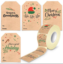 Gift Tag Label Stickers (Merry Christmas Design) 4s