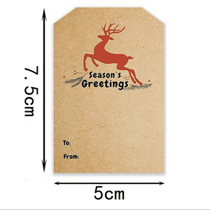 Gift Tag Label Stickers (Merry Christmas Design) 4s