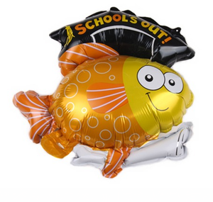 Foil Balloon 'School's Out' Fish