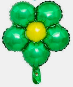 Small Foil Green Flower (55cm)