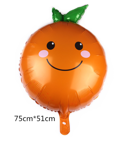 Large Foil Orange Smiley (75cm)