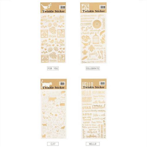 Twinkle Stickers - Gold Foil